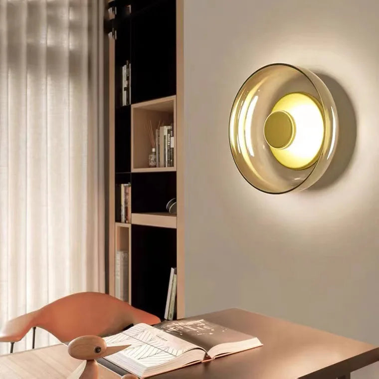 Modern Wall Lamp Glass Led Lighting Bowl Hanging Sconces