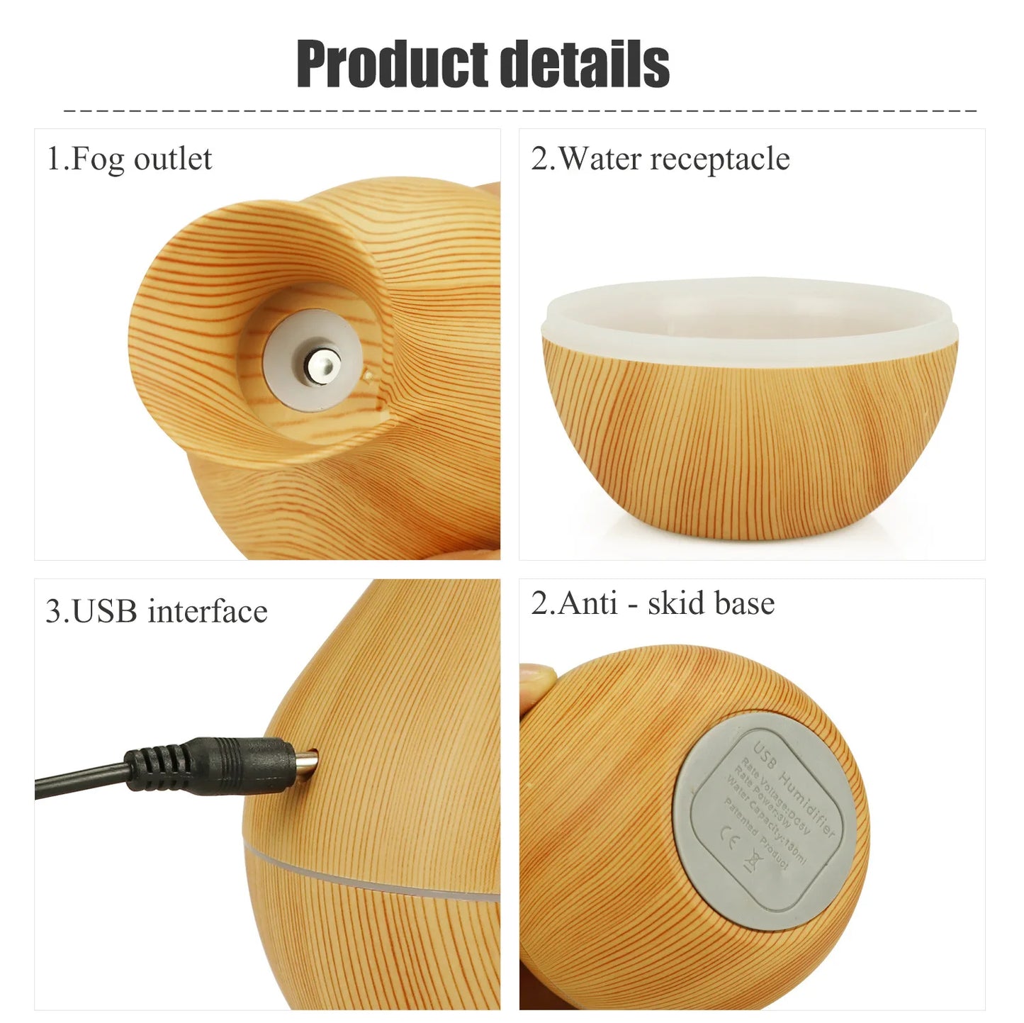 200ml Air Humidifier Essential Oil Diffuser