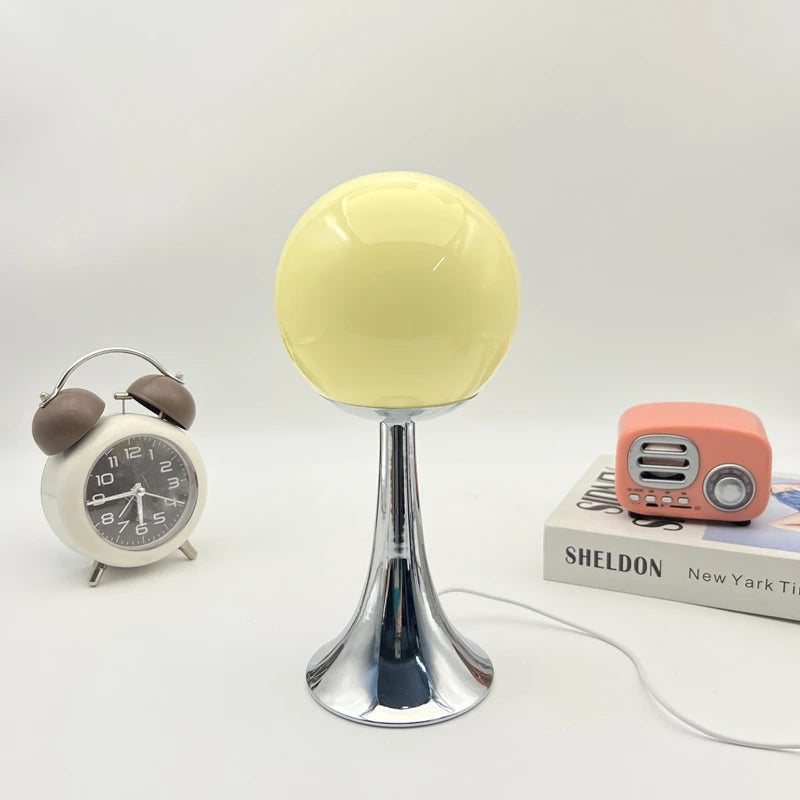 Glass Round Home Table Lamp