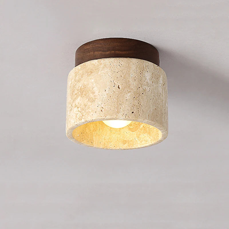 Japanese Wabi Sabi Yellow Marble Lamp