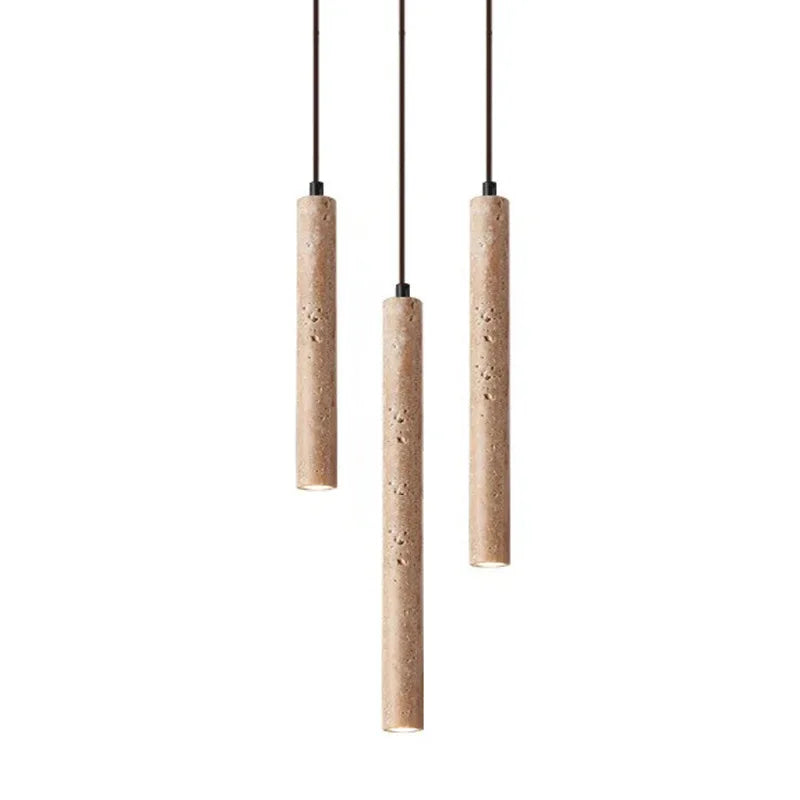 Yellow Travertine Japanese Style Wabi-sabi Style Chandelier