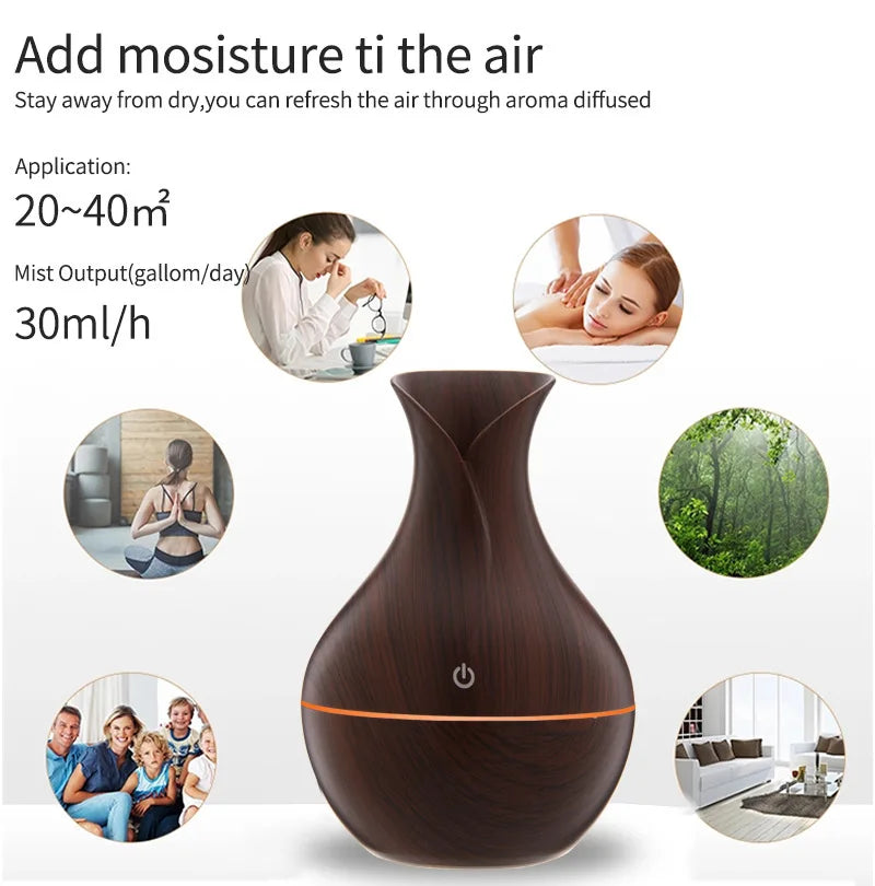 200ml Air Humidifier Essential Oil Diffuser